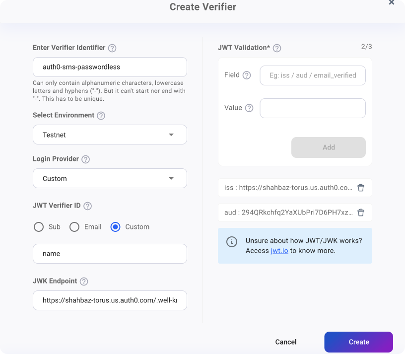 Create SMS Verifier