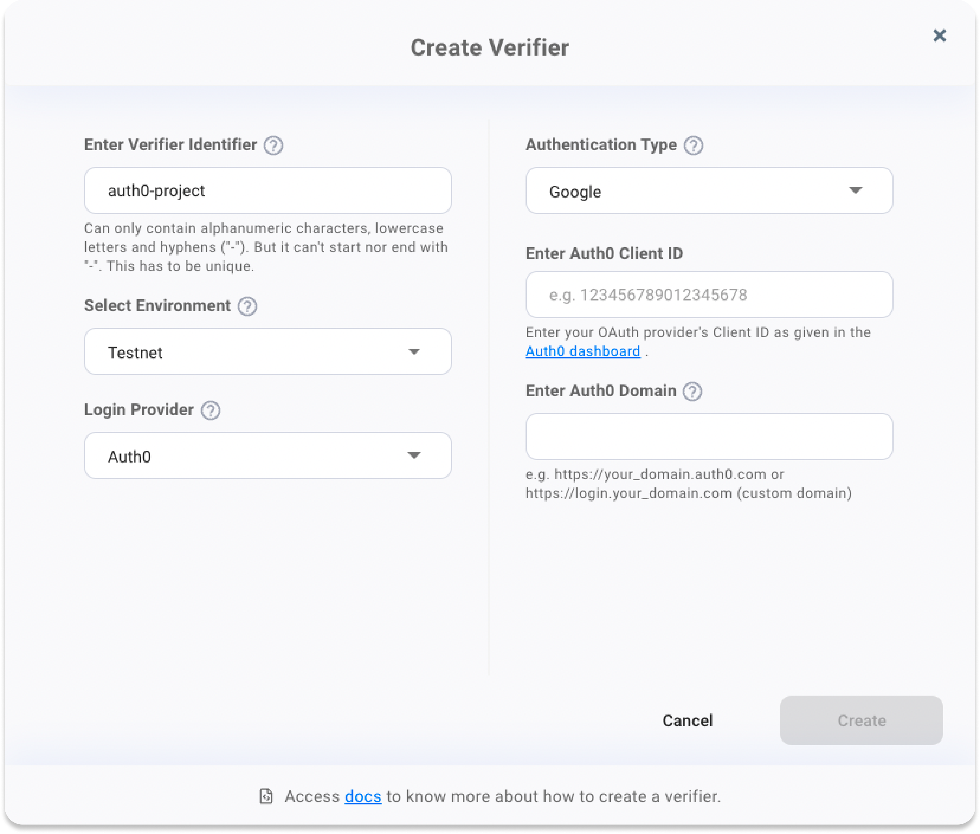 Create Social Verifier