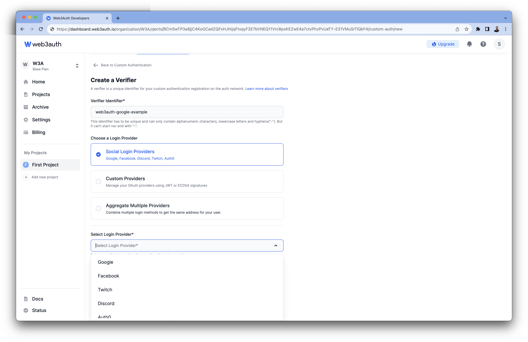 Create Verifier