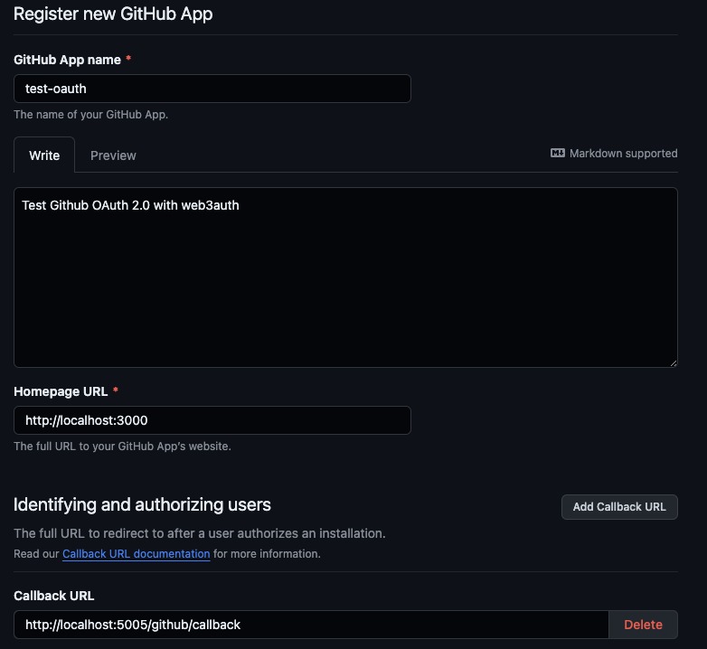 CCreate a github App